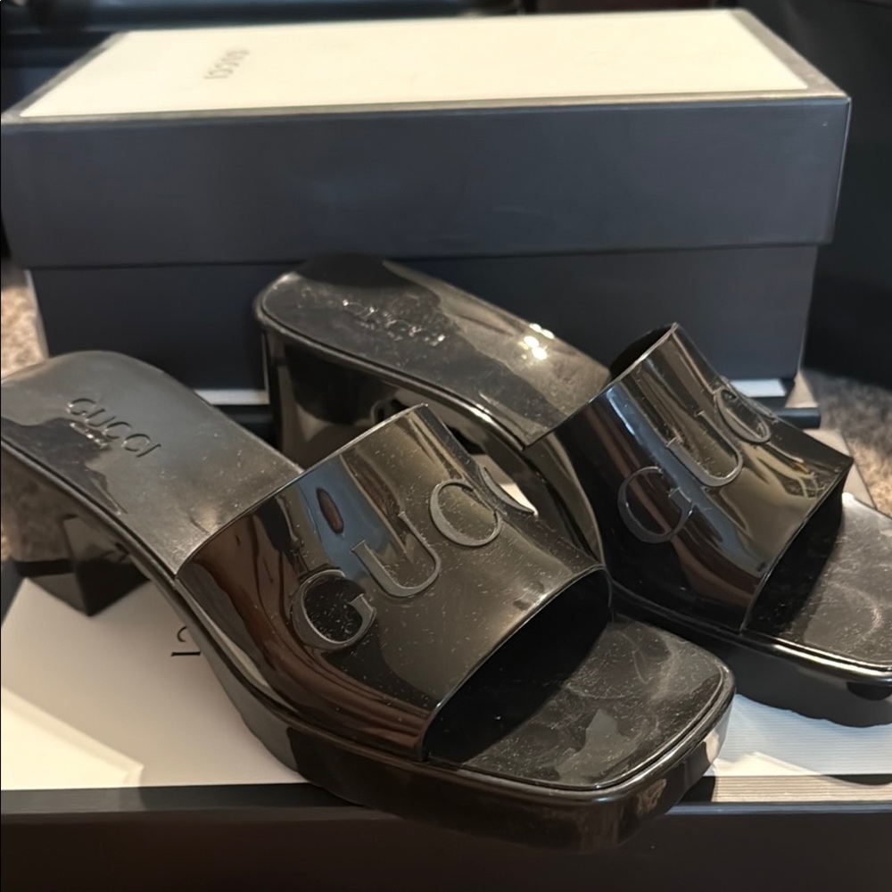 Gucci Black Mules Luxurious Minimalist Design